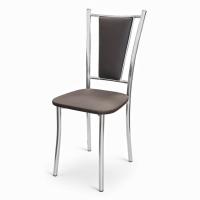 Стул Марсель Стандарт (хром, к/з Коричневый 130)