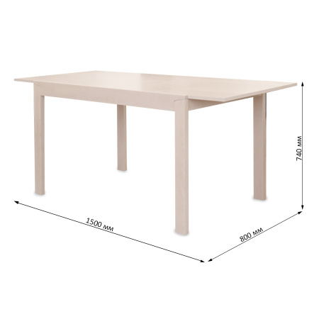 Стол TVE-6745BBH, beech wood, Milky White Beech Стол TVE-6745BBH, beech wood, Milky White Beech