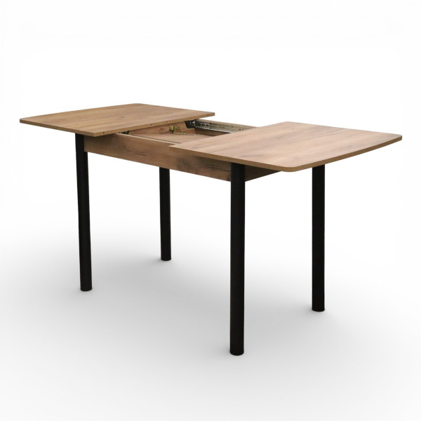 Стол кухонный Уют 3 110(+39)*70*75 Дуб крафт табачный/черный