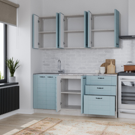 Кухня Сонет Лофт /  Дуб Бирюза