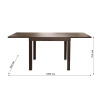 Стол  THE-6911 Burn Beech (BB), 90+90*90*75.5 Стол  THE-6911 Burn Beech (BB), 90+90*90*75.5