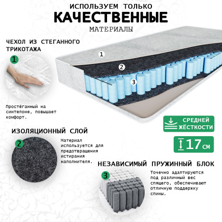 Матрас Комфорт 2Н 800*2000
