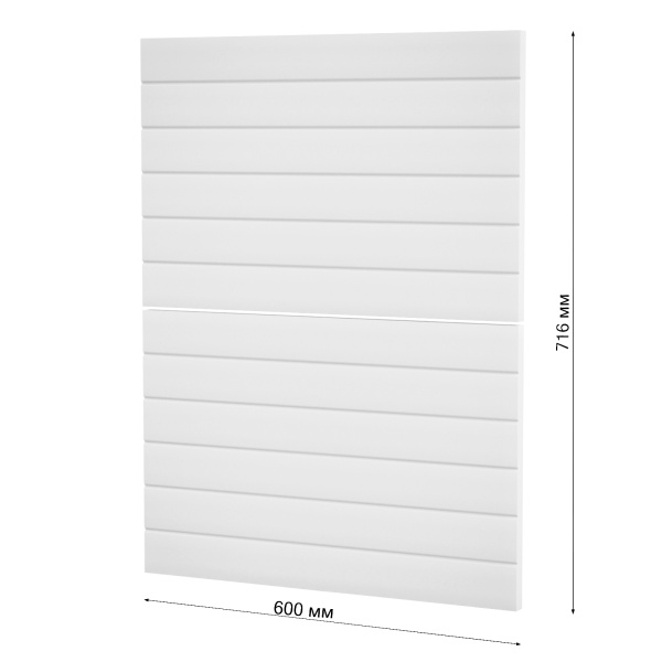 Фасад БЕЛЫЙ ГЛЯНЕЦ 2 ящика 600