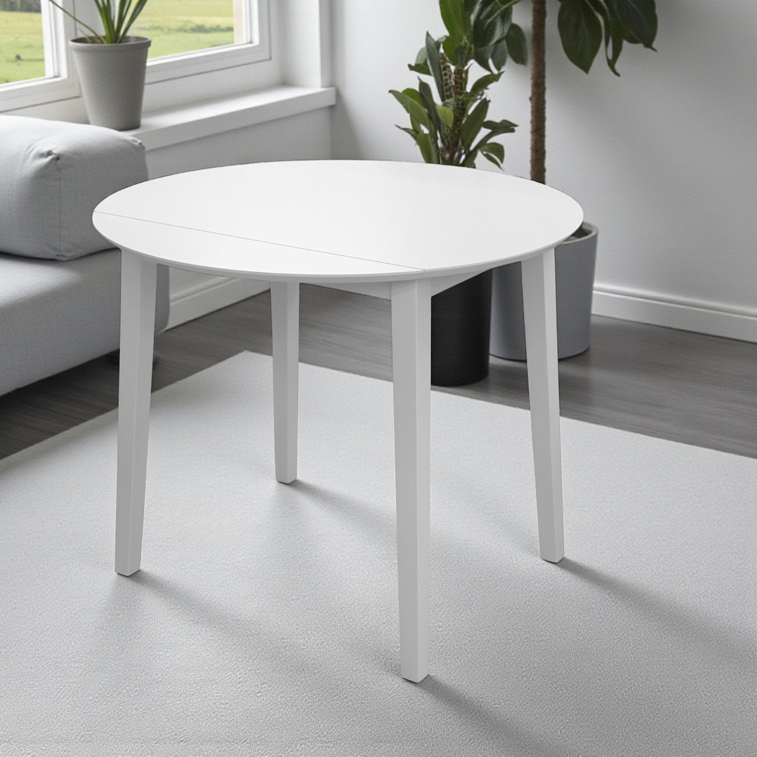 Стол Philadelphia Round-SW00665, Белый, 900*175/550*748