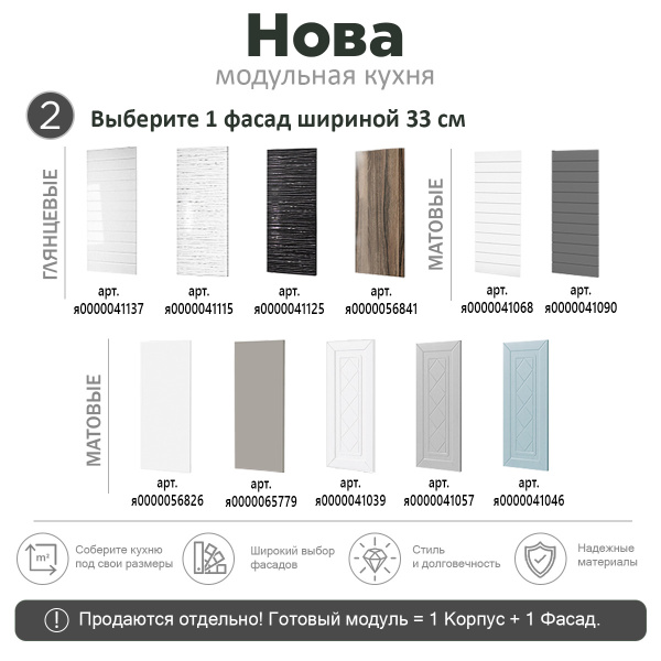 НОВА  Корпус шкафа настенного торцевого / Белый