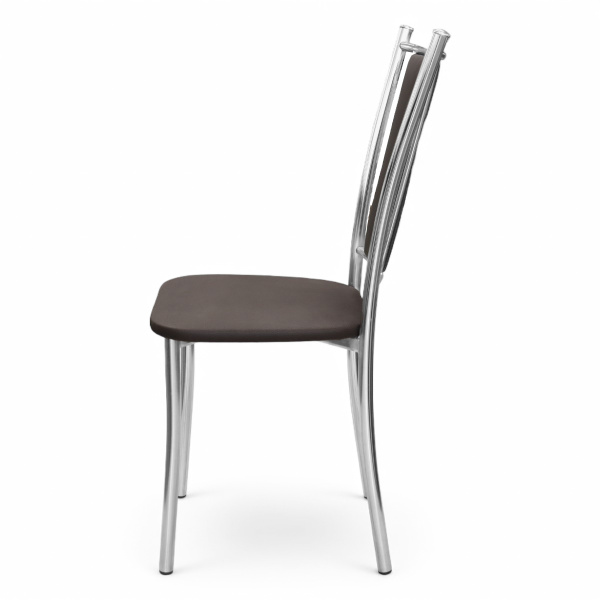 Стул Марсель Стандарт (хром, к/з Коричневый 130)