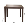 Стол  THE-6911 Burn Beech (BB), 90+90*90*75.5 Стол  THE-6911 Burn Beech (BB), 90+90*90*75.5