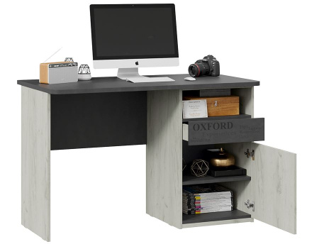 Письменный стол Оксфорд-2 Матера / Дуб крафт белый с рисунком