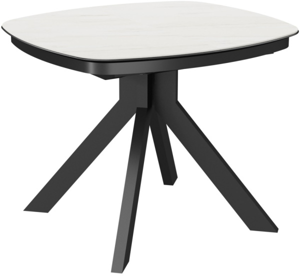 Стол Сохо-2С+PVC White marble/черный Стол Сохо-2С+PVC White marble/черный