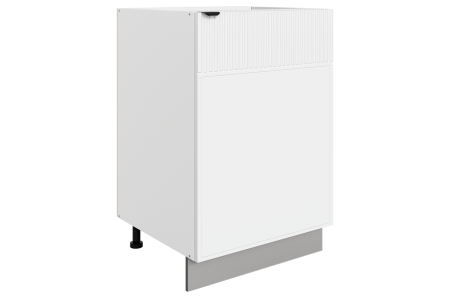 БАРИСТА Шкаф рабочий L500 (1 дв.гл )(правый) (белый/милк матовый) 