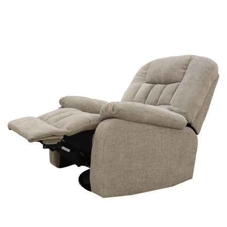 Кресло-реклайнер SX-81423H Bailun-01 light grey/Велюр серый с вращающимся механизмом