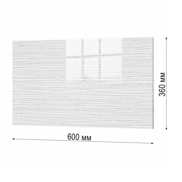 Фасад БЕЛЫЙ СТРАЙП h = 360 * 600