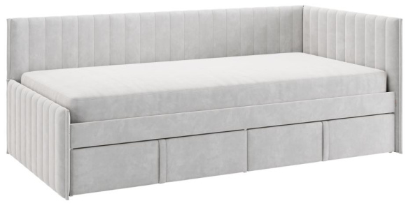Кровать Твикс (Тахта)  с ящиками 90х200 галька