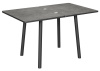 Стол  Дакар-1L New 80*65(+65) царга Чёрный/ ЛДСП серый камень+нога №15 черный Стол  Дакар-1L New 80*65(+65) царга Чёрный/ ЛДСП серый камень+нога №15 черный
