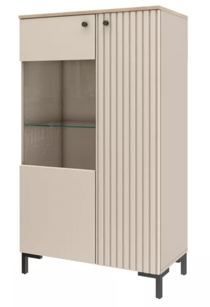 Тоскана 535.09 Шкаф со стеклом Кашемир серый