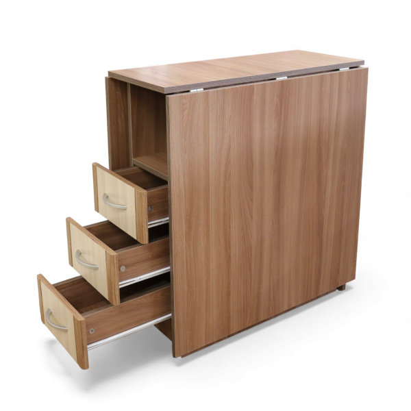 Стол-книжка с ящиками на 300 Ясень шимо темный/ ясень шимо светлый 