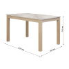 Стол  TME-6931, Меланин, Milky white beech, 1200(+300)*800*740 Стол  TME-6931, Меланин, Milky white beech, 1200(+300)*800*740