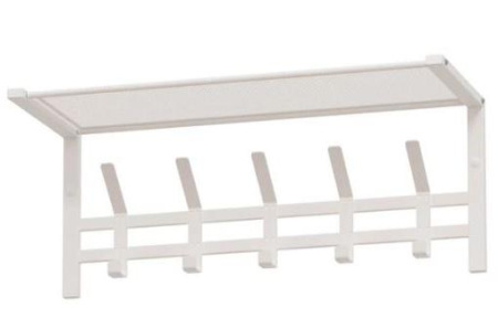 Вешалка Торонто 21 с полкой металл Белый *670